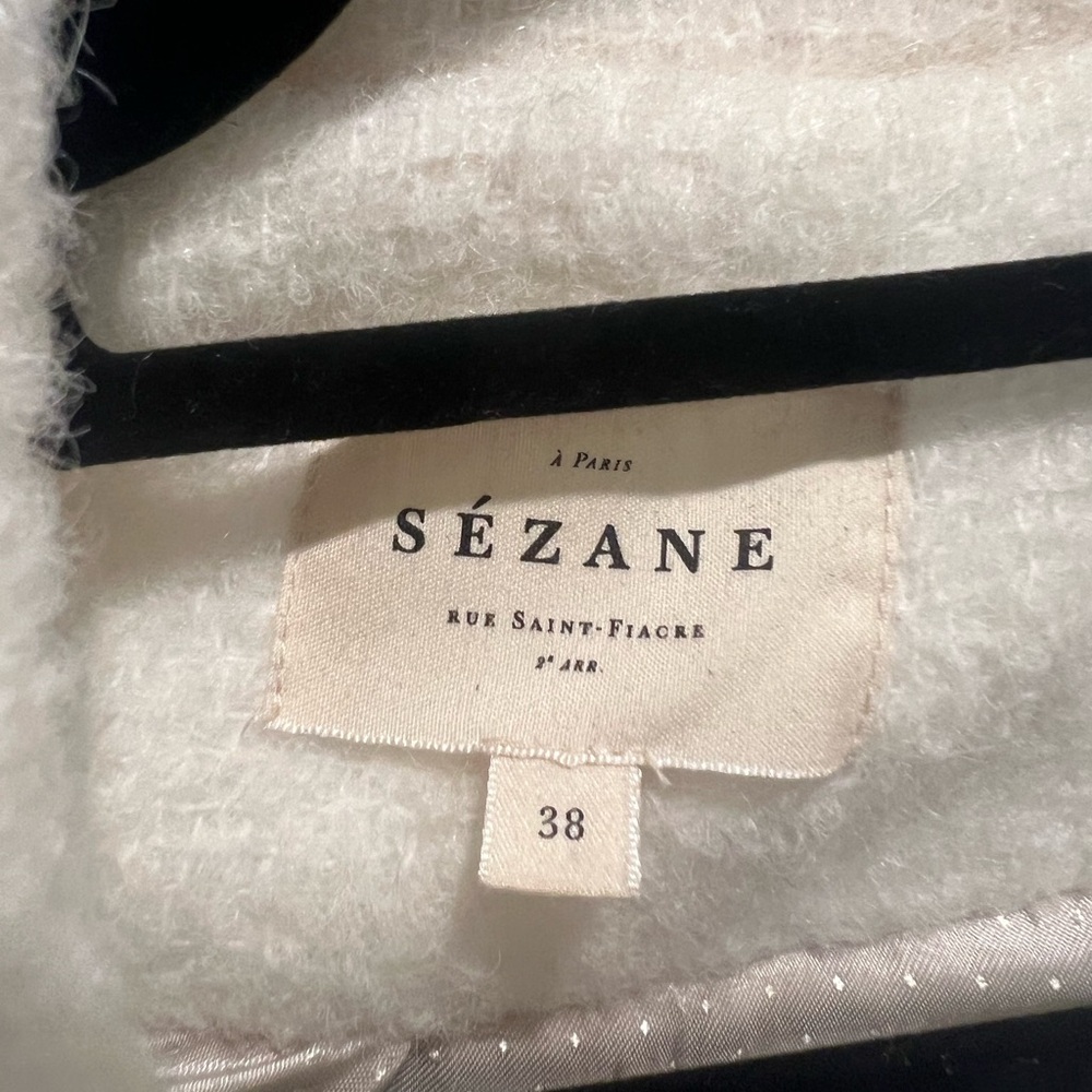 Sezane Cream Wool Jacket - Picture 10 of 11